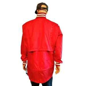 Vintage Birdie by Richard A Leslie Mens Large Red Jacket Snaps Nylon NWOT
